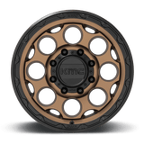17X8.5 KMC KM541 DIRTY HARRY MATTE BRONZE W/ BLACK LIP 8X165.1