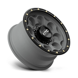17X8.5 KMC KM541 DIRTY HARRY SATIN GRAY W/ BLACK LIP 8X170