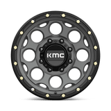 17X8.5 KMC KM541 DIRTY HARRY SATIN GRAY W/ BLACK LIP 8X170