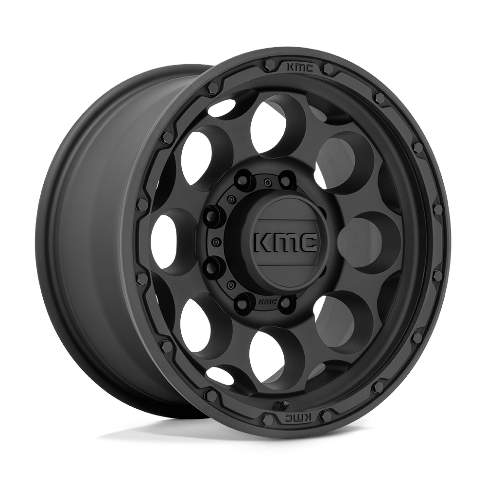 17X8.5 KMC KM541 DIRTY HARRY TEXTURED BLACK 8X170