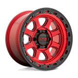 17X9 KMC KM548 CHASE CANDY RED W/ BLACK LIP 6X139.7