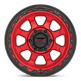 20X9 KMC KM548 CHASE CANDY RED W/ BLACK LIP 8X165.1