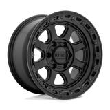 20X9 KMC KM548 CHASE SATIN BLACK W/ GLOSS BLACK LIP 6X139.7