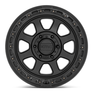 20X9 KMC KM548 CHASE SATIN BLACK W/ GLOSS BLACK LIP 6X139.7