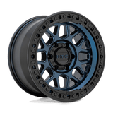 18X8.5 KMC KM549 GRS RIMS - MIDNIGHT BLUE W/ G-BLACK LIP 8X180