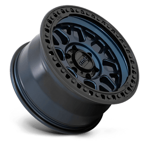 17X8.5 KMC KM549 GRS RIMS - MIDNIGHT BLUE W/ G-BLACK LIP 8X165.1