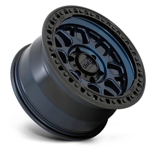 17X8.5 KMC KM549 GRS RIMS - MIDNIGHT BLUE W/ G-BLACK LIP 5X127