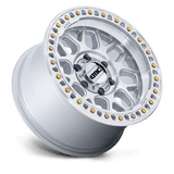 17X9 KMC KM549 GRS RIMS - GLOSS SILVER W/ MACHINED FACE 8X165.1