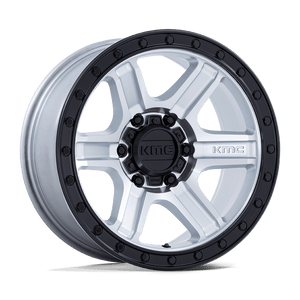 17X8.5 KMC KM551 OUTRUN MACHINED W/ GLOSS BLACK LIP 6X139.7