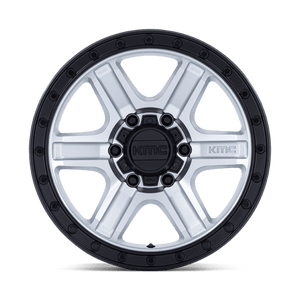 18X9 KMC KM551 OUTRUN MACHINED W/ GLOSS BLACK LIP 6X135
