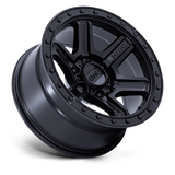 18X9 KMC KM551 OUTRUN MATTE BLACK W/ GLOSS BLACK LIP 5X127