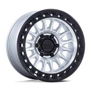17X8.5 KMC KM552 IMS MACHINED W/ MATTE BLACK LIP 6X139.7
