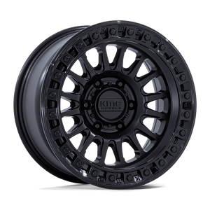 18X9 KMC KM552 IMS MATTE BLACK W/ GLOSS BLACK LIP 5X127