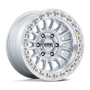 17X8.5 KMC KM552 IMS GLOSS SILVER W/ MACHINED FACE 5X127