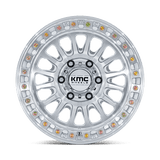 18X9 KMC KM552 IMS GLOSS SILVER W/ MACHINED FACE 8X170