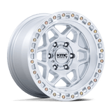 17X8.5 KMC KM553 TORX GLOSS SILVER W/ MACHINED FACE 5X127
