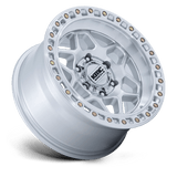 17X8.5 KMC KM553 TORX GLOSS SILVER W/ MACHINED FACE 6X139.7