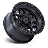 17X8.5 KMC KM553 TORX MATTE BLACK W/ GLOSS BLACK LIP 6X114.3