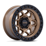 17X8.5 KMC KM553 TORX MATTE BRONZE W GLOSS BLACK LIP 6X120