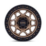 17X8.5 KMC KM553 TORX MATTE BRONZE W GLOSS BLACK LIP 6X114.3