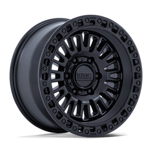 17X8.5 KMC KM554 AZTEC MATTE BLACK W/ GLOSS BLACK LIP 6X114.3