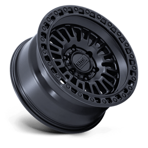 17X8.5 KMC KM554 AZTEC MATTE BLACK W/ GLOSS BLACK LIP 6X139.7