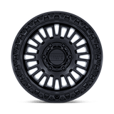 17X8.5 KMC KM554 AZTEC MATTE BLACK W/ GLOSS BLACK LIP 6X135