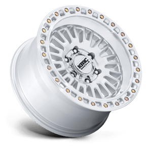 17X8.5 KMC KM554 AZTEC GLOSS SILVER W/ MACHINED FACE 6X114.3