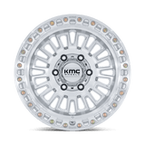 17X8.5 KMC KM554 AZTEC GLOSS SILVER W/ MACHINED FACE 6X120