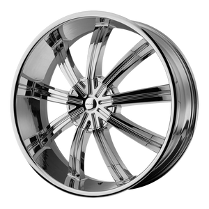 24X9.5 KMC KM672 WIDOW CHROME 5X150