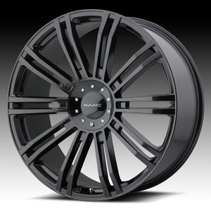 19X8.5 KMC KM677 D2 GLOSS BLACK 5X114.3/5X120