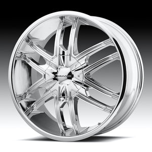 24X9.5 KMC KM678 SPLINTER CHROME 5X115/5X120