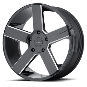 22X9 KMC KM690 MC 5 SATIN BLACK W/ MILLING 6X139.7