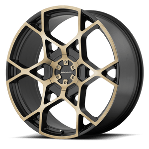 22X9 KMC KM695 CROSSHAIR S-BLK W MACH FACE & TINT CLEAR 5X108