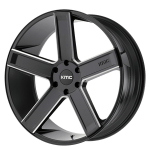 24X9.5 KMC KM702 DUECE SATIN BLACK MILLED 6X127