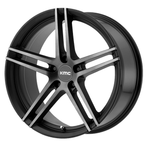 20X10 KMC KM703 MONOPHONIC SATIN BLACK W/ TITAN-BLK FACE 5X112