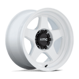 17X8.5 KMC KM728 LOBO GLOSS WHITE 6X120
