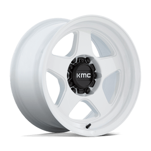 17X8.5 KMC KM728 LOBO GLOSS WHITE 6X120