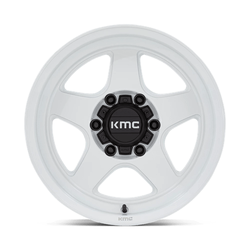 17X8.5 KMC KM728 LOBO GLOSS WHITE 6X139.7