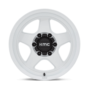 17X8.5 KMC KM728 LOBO GLOSS WHITE 6X135