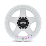 17X8.5 KMC KM728 LOBO GLOSS WHITE 5X127