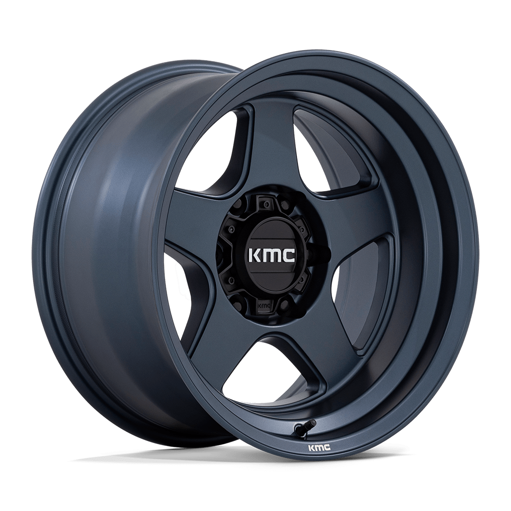 17X8.5 KMC KM728 LOBO METALLIC BLUE 6X120