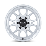 17X8.5 KMC KM729 RANGE GLOSS SILVER W/ MACHINED FACE 6X120