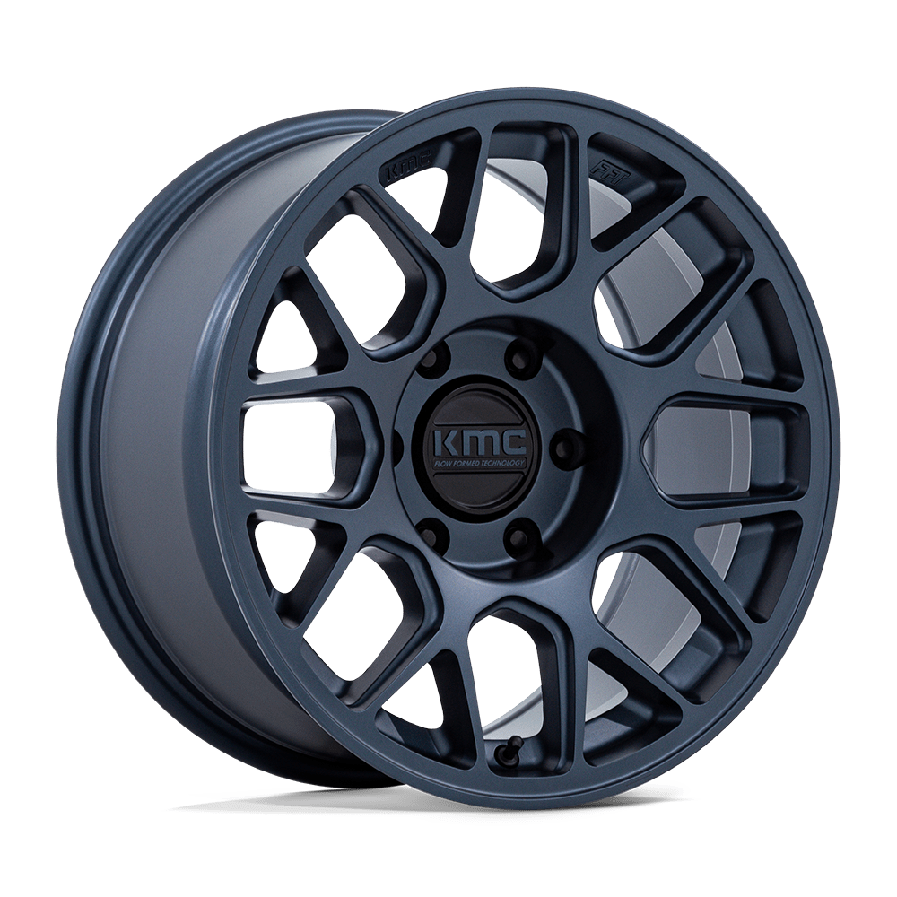 17X8.5 KMC KM730 HATCHET METALLIC BLUE 6X114.3