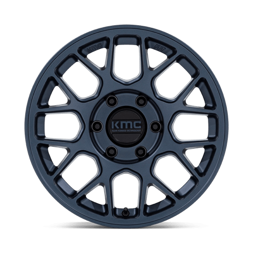 17X8.5 KMC KM730 HATCHET METALLIC BLUE 6X139.7