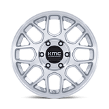 17X8.5 KMC KM730 HATCHET GLOSS SILVER W/ MACHINED FACE 6X135