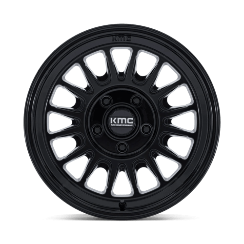 17X8.5 KMC KM733 IMPACT FFT GLOSS BLACK 6X139.7