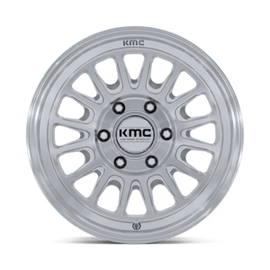 18X9 KMC KM733 IMPACT FFT GLOSS SILVER W/ MACHINED FACE 6X120
