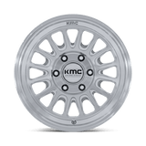 17X8.5 KMC KM733 IMPACT FFT GLOSS SILVER W/ MACHINED FACE 6X135