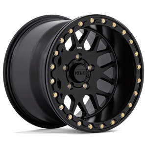 14X7 KMC Powersports KS235 GRENADE BEADLOCK SATIN BLACK 4X137